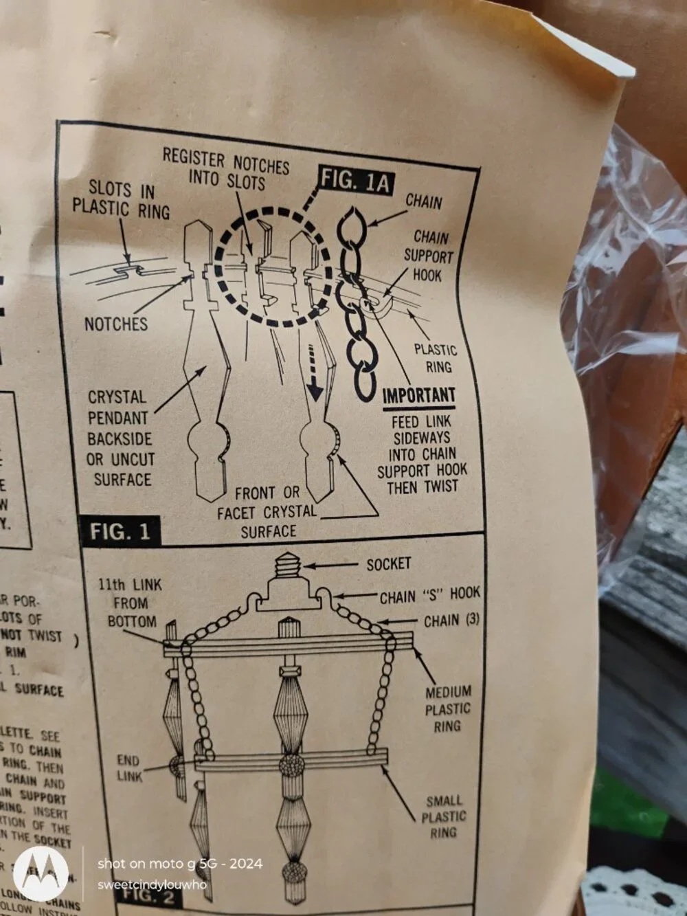 NEW unused Chandelette waterfall chandelier Snyder screw into lite socket 1950s
